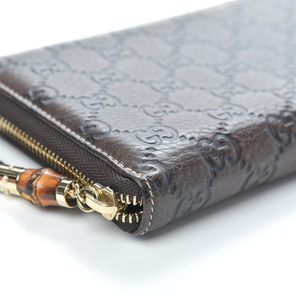 Gucci Guccissima Bamboo Tassel Zip Around Wallet Brown 8 of 10