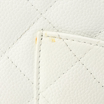 Chanel Caviar Quilted Petit Shopping Tote PST White 11 of 13