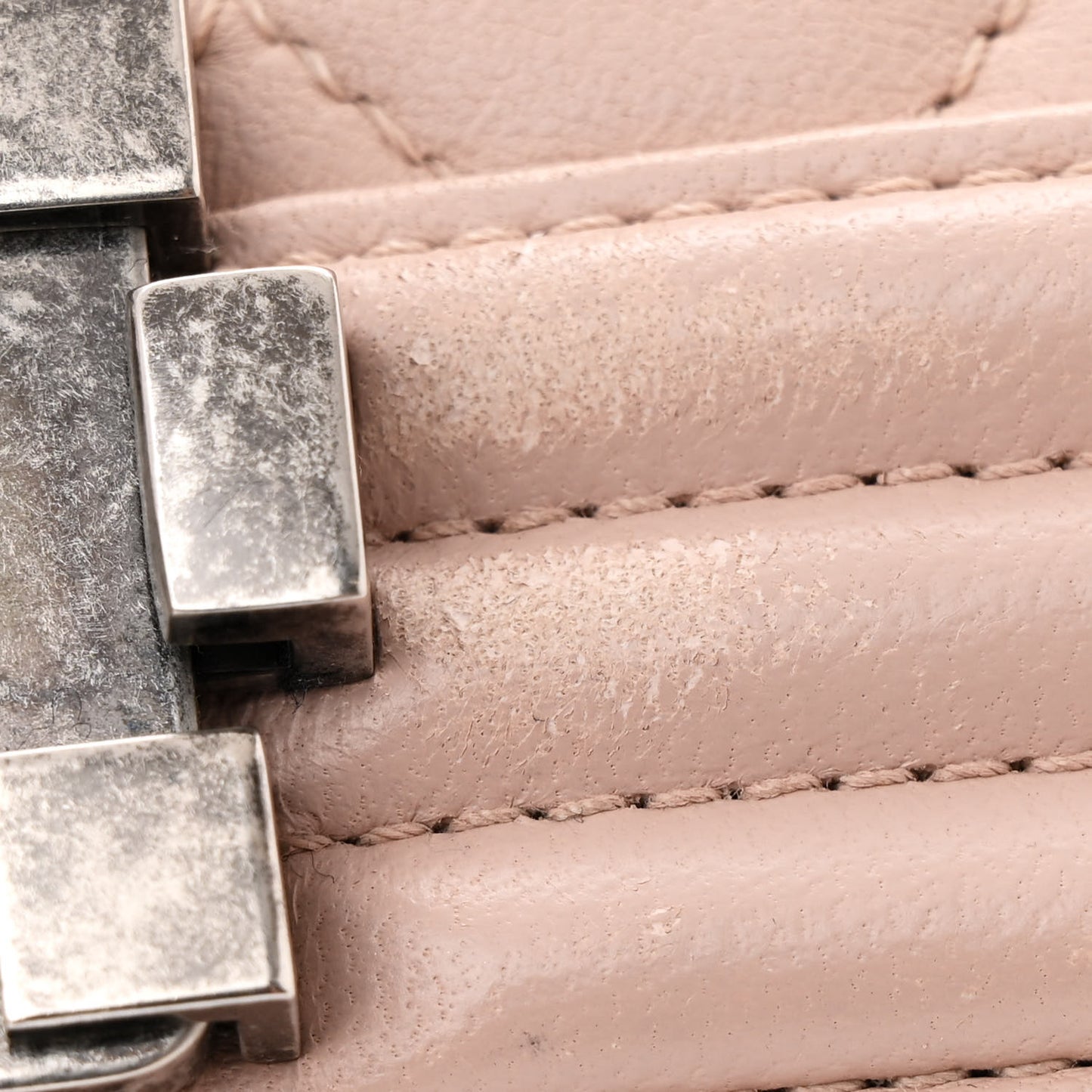 Calfskin Quilted Small Boy Flap Light Pink