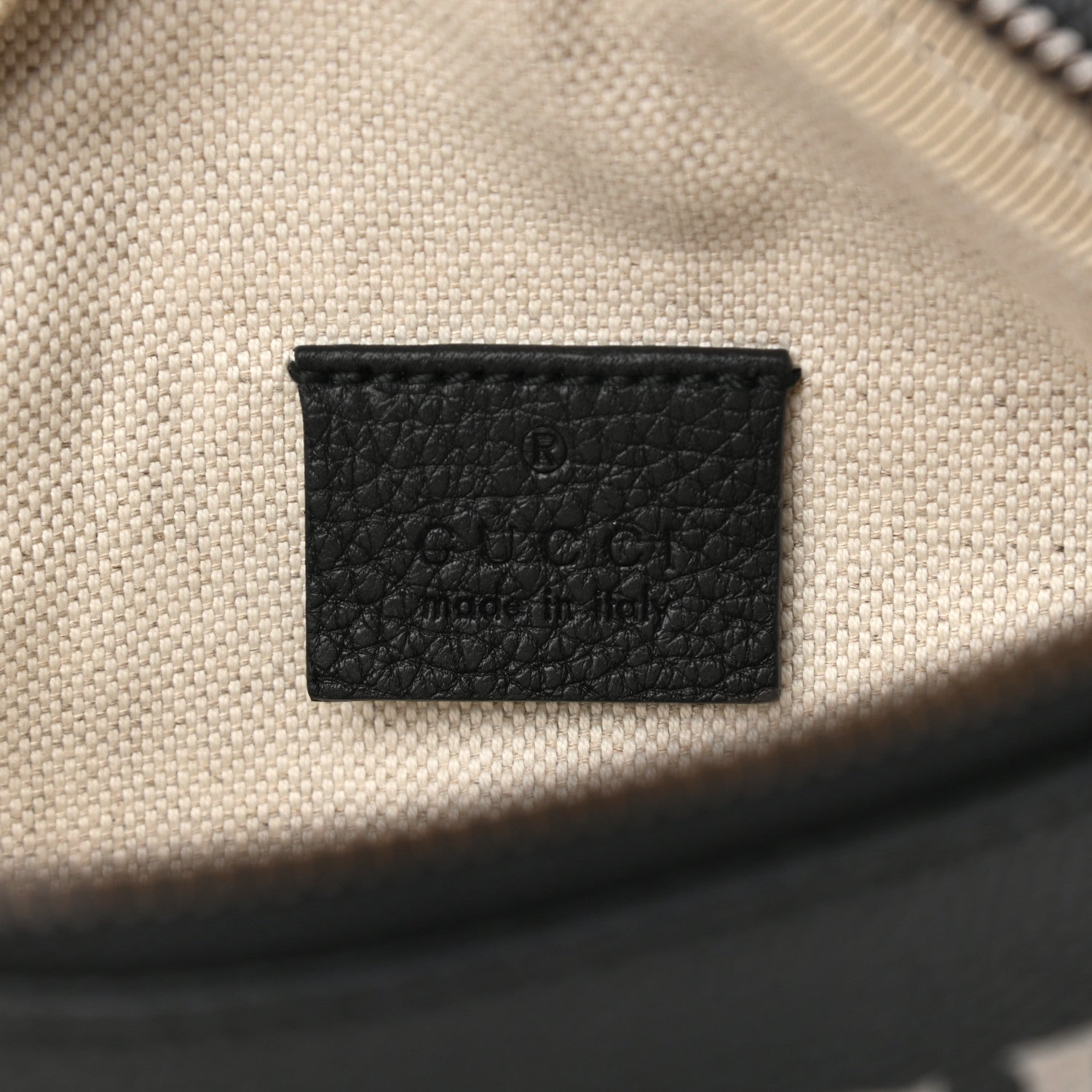 Gucci Grained Calfskin Small Logo Belt Bag Black 6 of 10