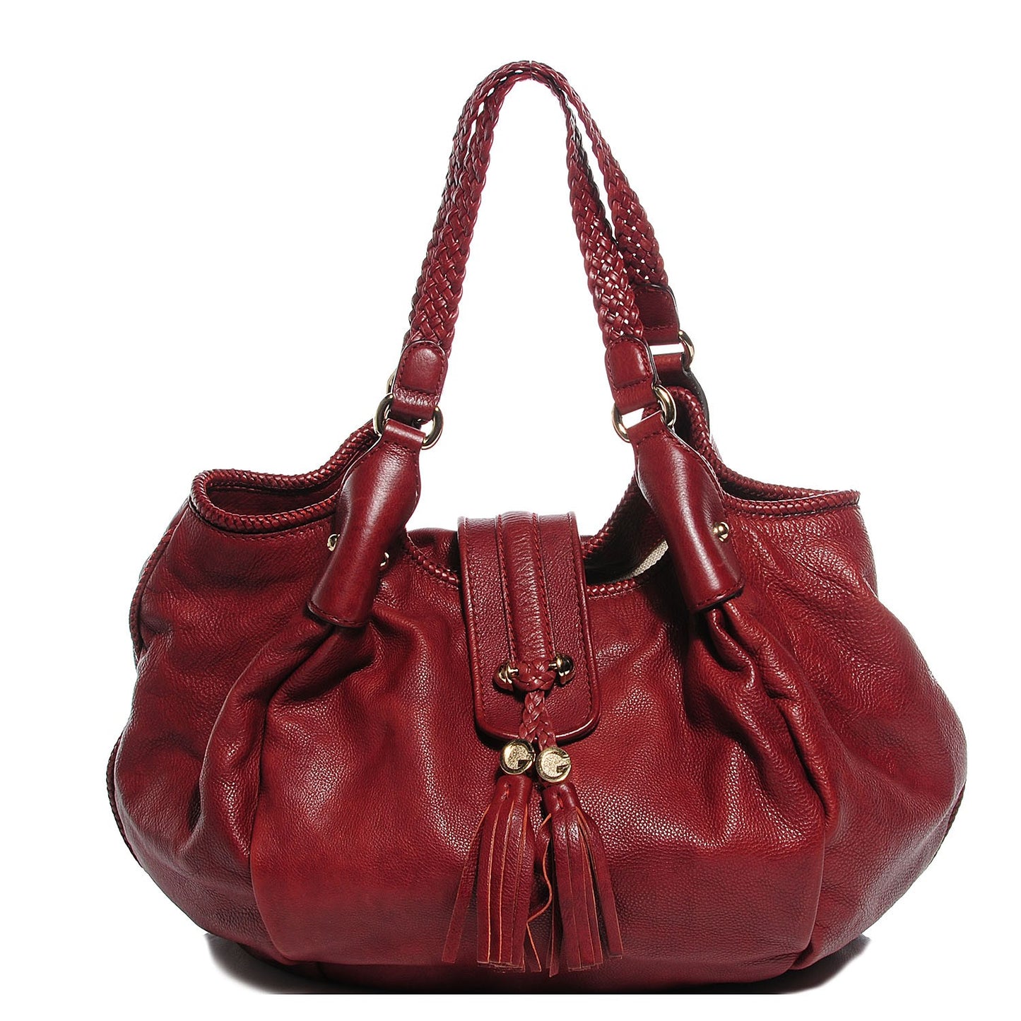 Leather Medium Marrakech Shoulder Bag Red