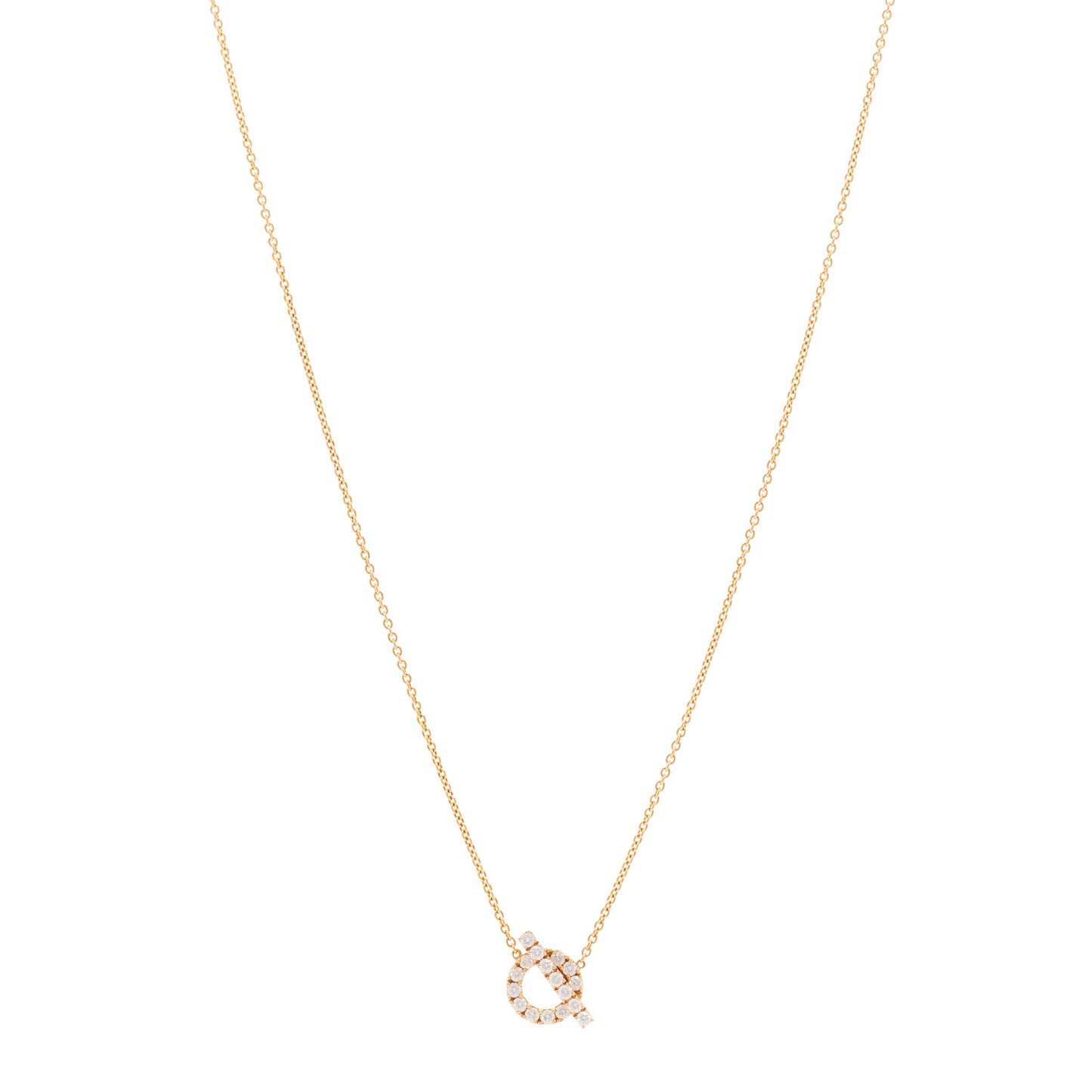 18K Rose Gold Diamond Finesse Pendant Necklace