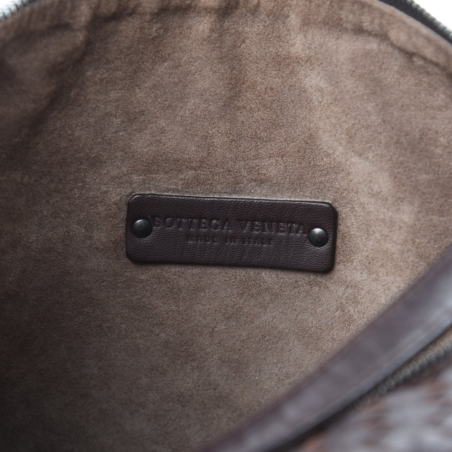 Nappa Intrecciato Small Shoulder Bag Ebano