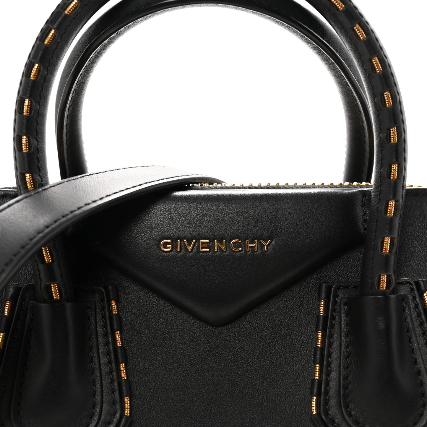 Calfskin Chain Detail Small Antigona Black