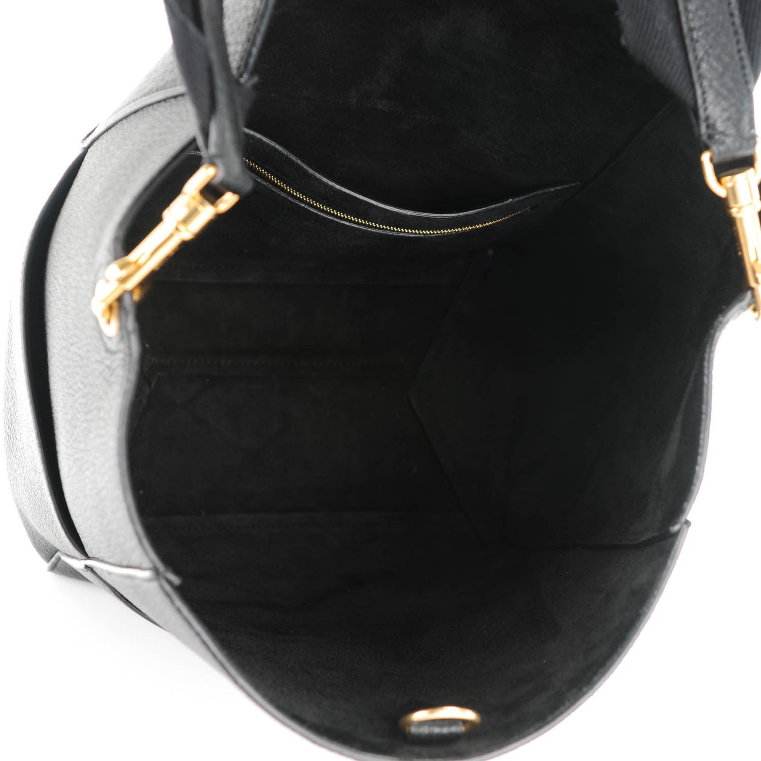 Celine Goatskin Sangle Bucket Bag Black 6 of 7