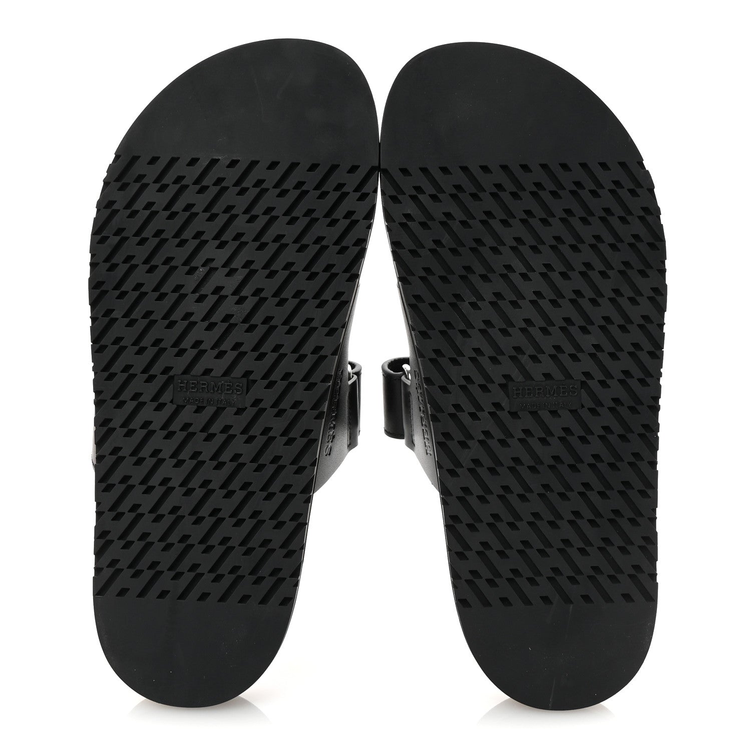 Hermes Calfskin Womens Chypre Sandals 37 Black 6 of 10