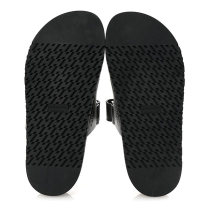 Hermes Calfskin Womens Chypre Sandals 37 Black 6 of 10