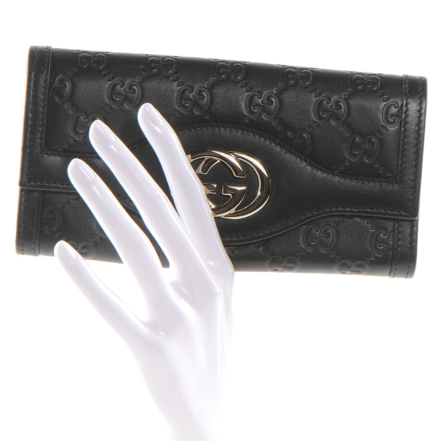 Gucci Guccissima Sukey Continental Wallet Continental Wallet Black 2 of 6