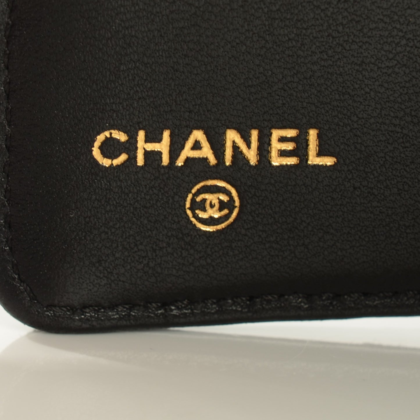 Lambskin Quilted Mademoiselle Compact Wallet Black