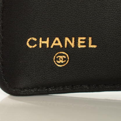 Chanel Lambskin Quilted Mademoiselle Compact Wallet Black 7 of 9