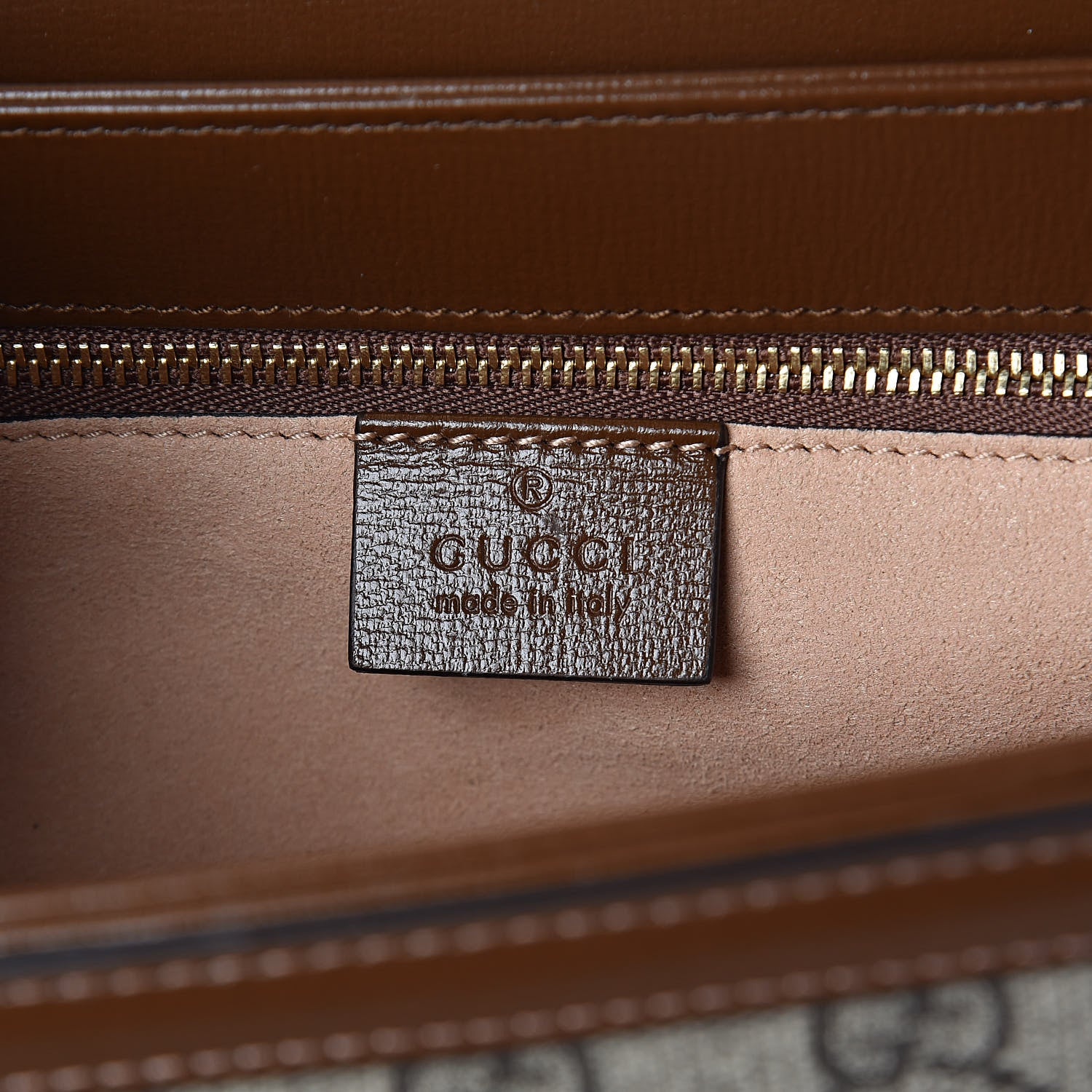 Gucci GG Supreme Monogram Horsebit 1955 Shoulder Bag Beige Brown Sugar 6 of 9