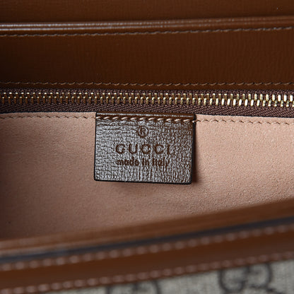 Gucci GG Supreme Monogram Horsebit 1955 Shoulder Bag Beige Brown Sugar 6 of 9