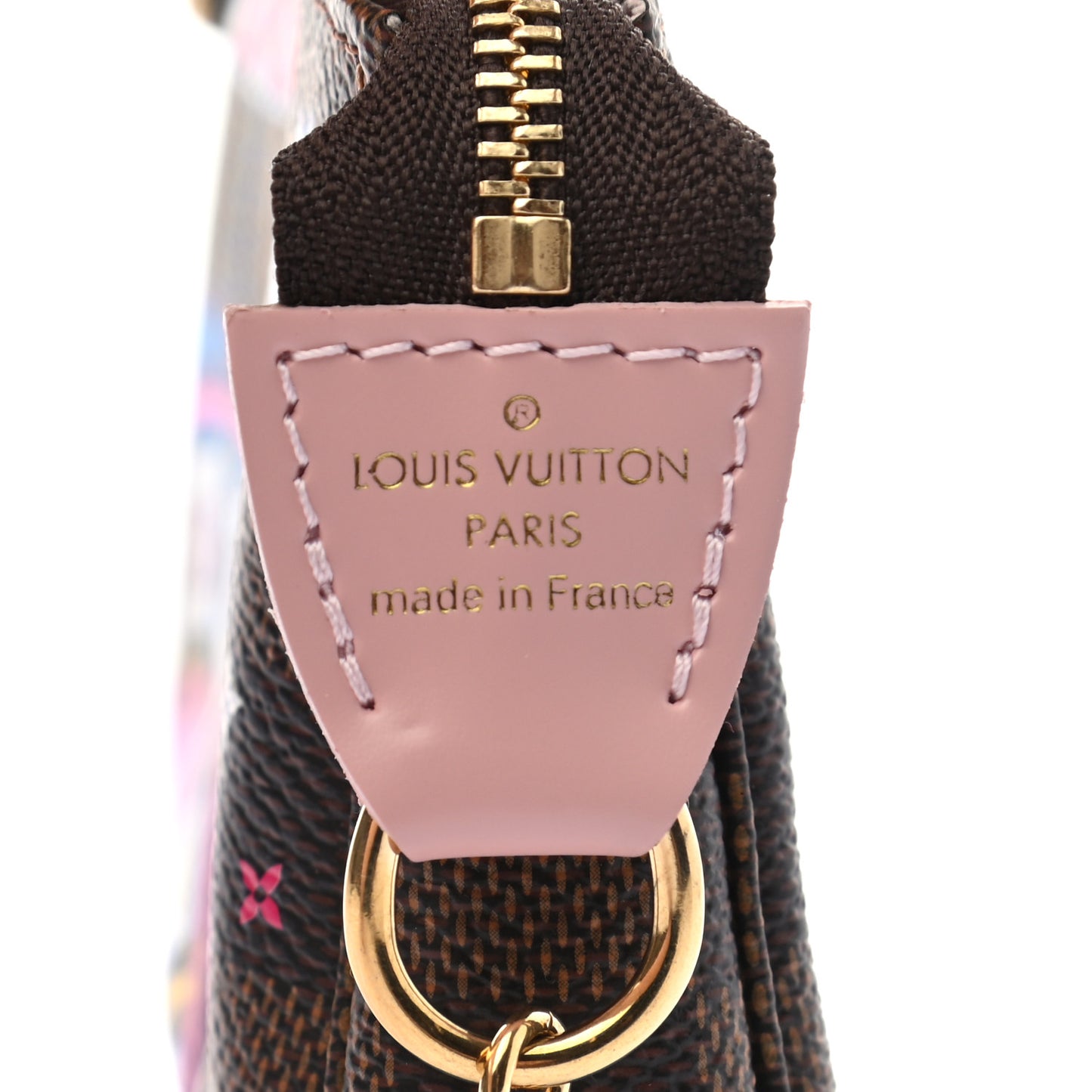 Damier Ebene 2020 Christmas Animation Big Wheel Mini Pochette Accessories Rose Ballerine