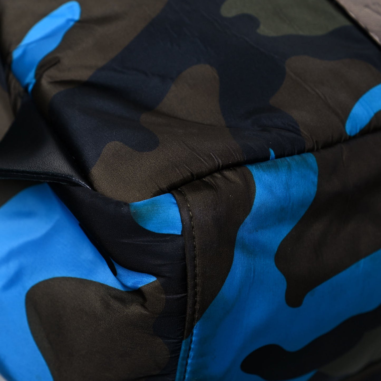 Nylon Camouflage Backpack Green Blue Fluo