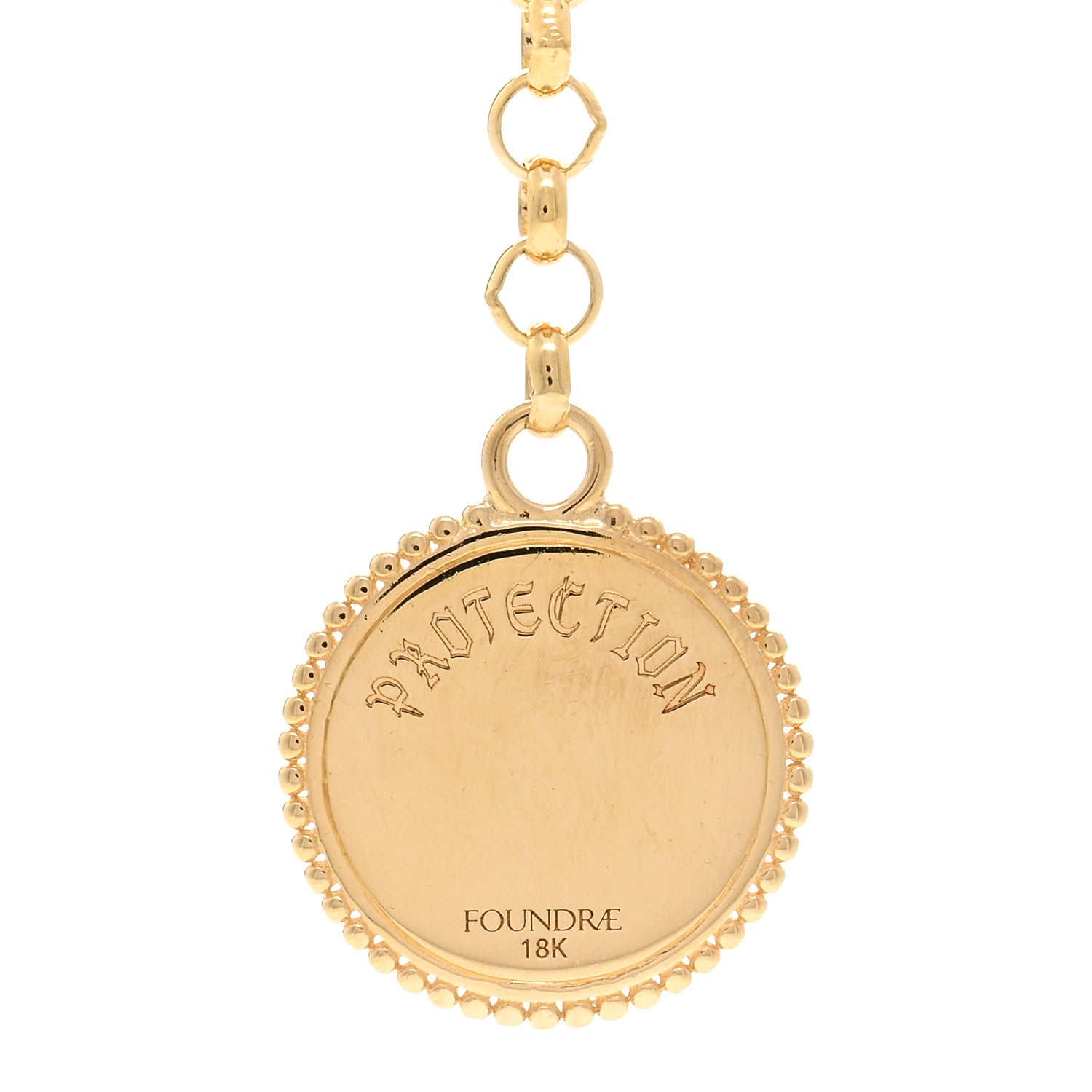 Foundrae 18K Yellow Gold Diamond Protection Baby Mixed Belcher Extension Chain Necklace 4 of 5