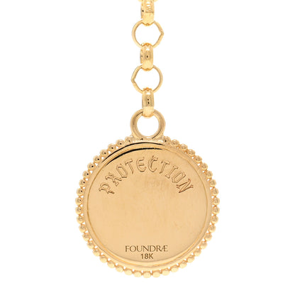 Foundrae 18K Yellow Gold Diamond Protection Baby Mixed Belcher Extension Chain Necklace 4 of 5