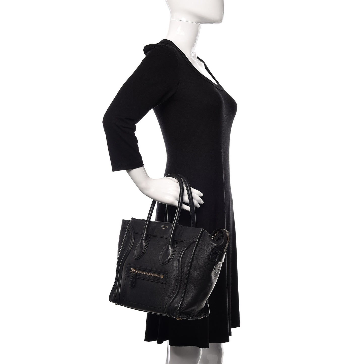 Calfskin Micro Luggage Black