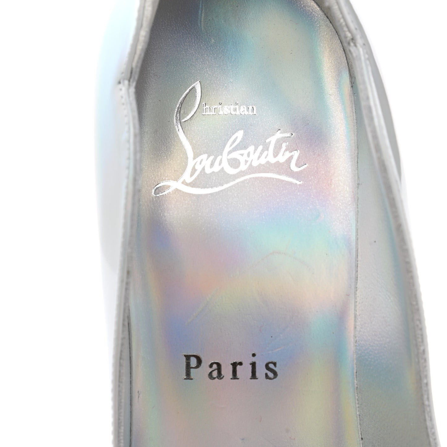 Metallic Patent Psychic Hot Chick 100 Pumps 35 White