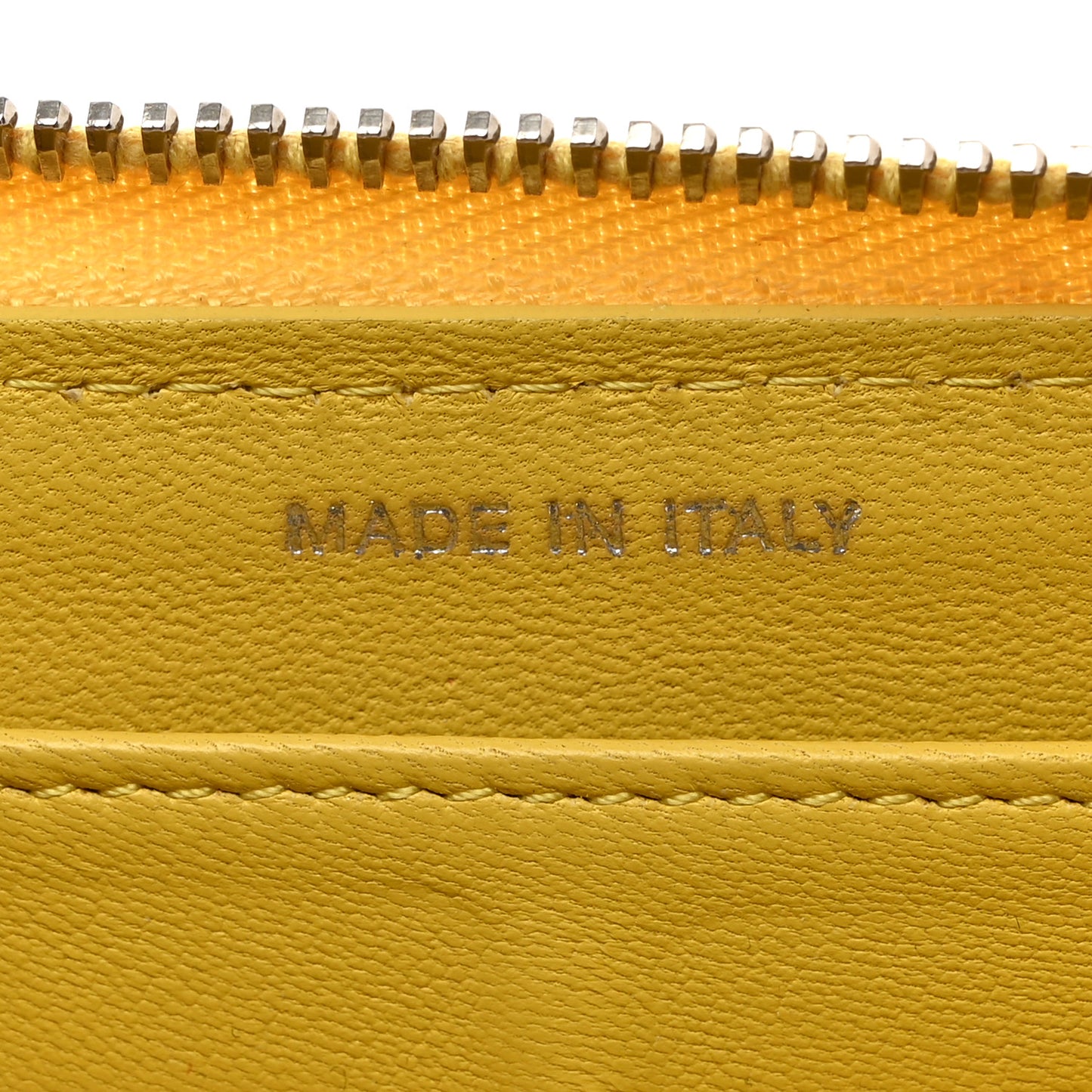 Lambskin Quilted Large Gusset Zip Around Wallet Yellow
