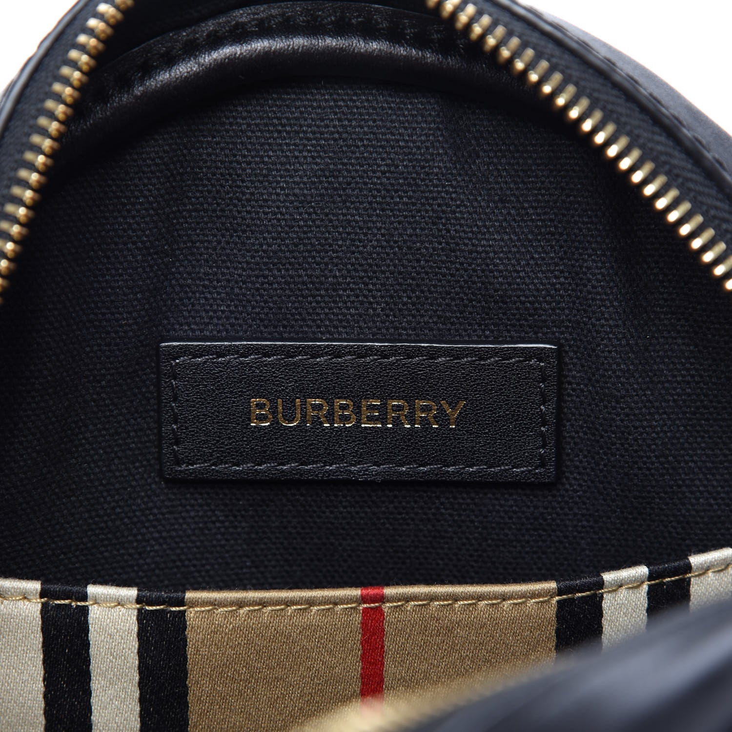 Burberry E-Canvas Calfskin Icon Stripe Louise Bag Archive Beige 8 of 8