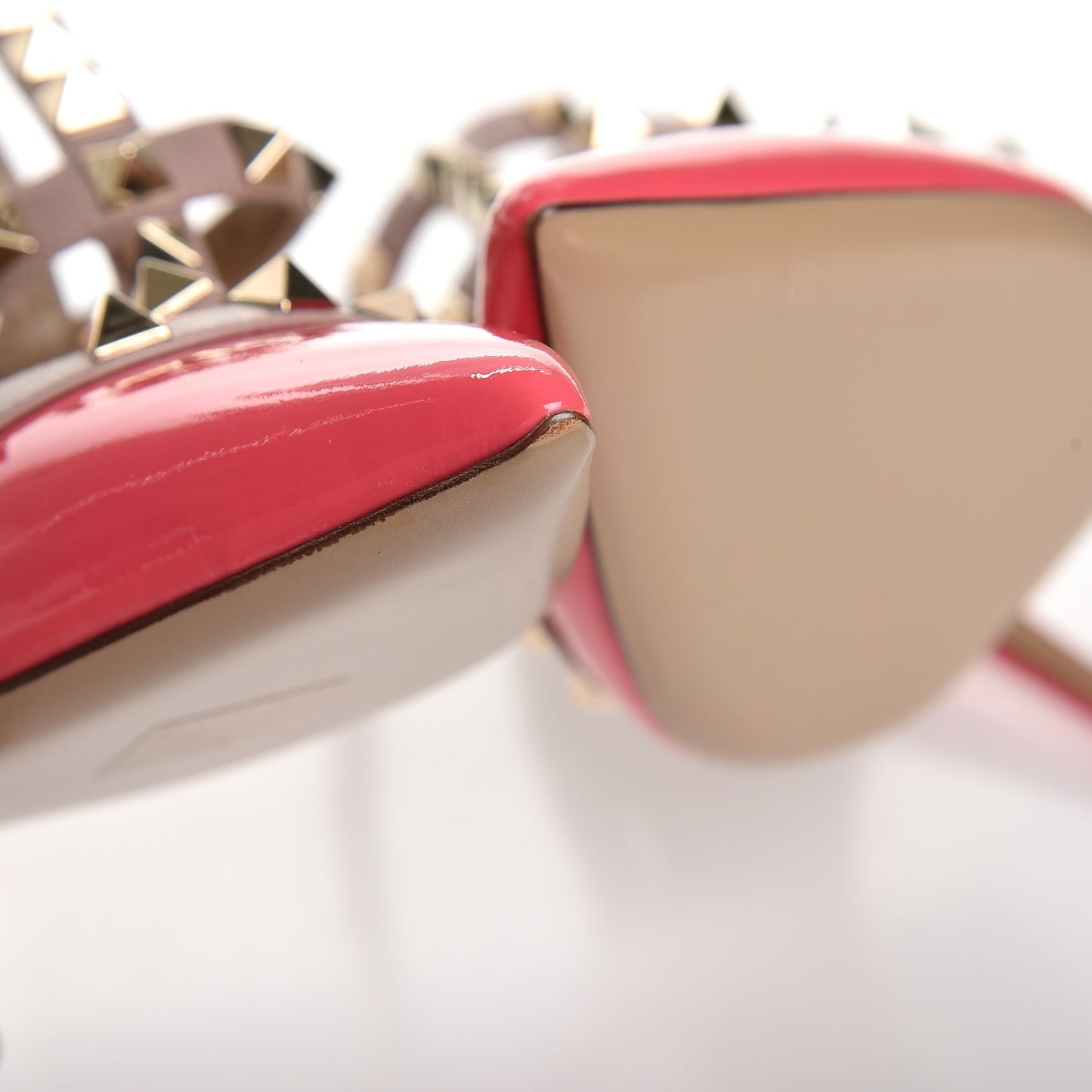 Patent Rockstud Ankle Strap 100mm Pumps 36 Raspberry Poudre