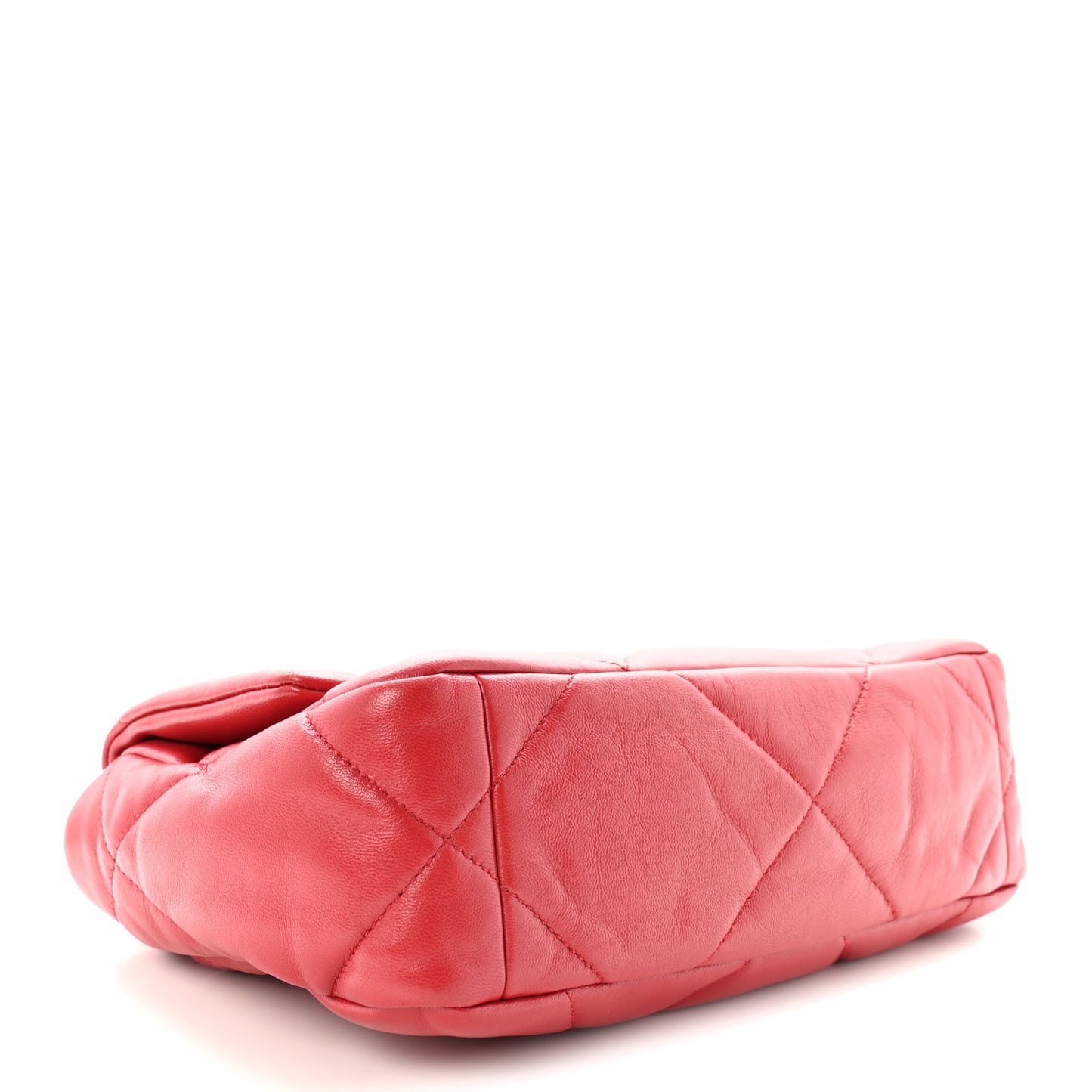 Lambskin Quilted Medium Chanel 19 Flap Red