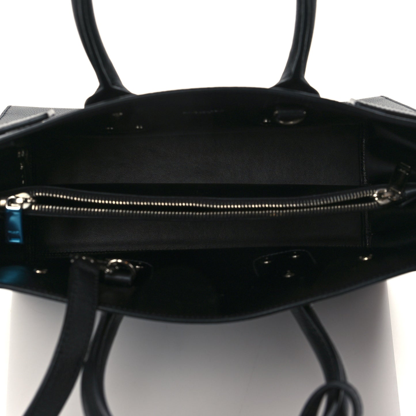 Grained Calfskin Small Sac De Jour Black