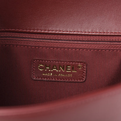 Chanel Lambskin Quilted New Medium Boy Flap Dark Red 6 of 12