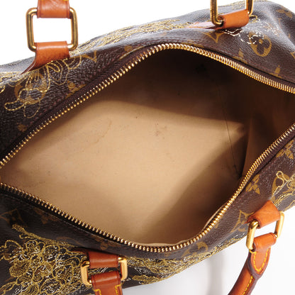Louis Vuitton Monogram Dentelle Speedy 30 Gold 5 of 7
