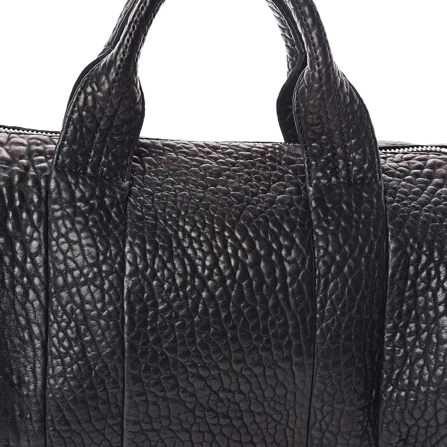 Pebbled Lambskin Rocco Black Rose Gold Hardware