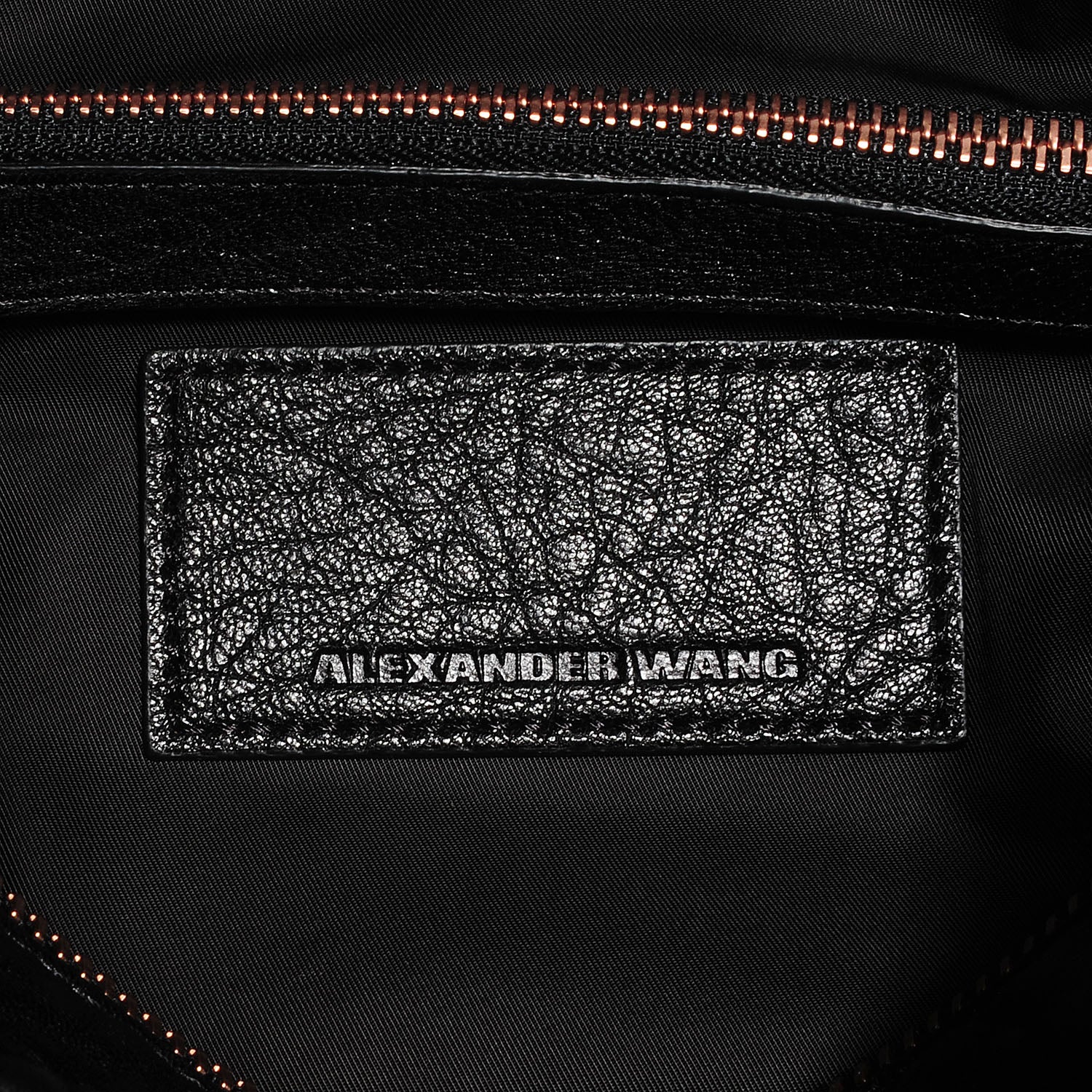 Alexander Wang Pebbled Lambskin Rocco Black with Rose Gold Hardware 6 of 6