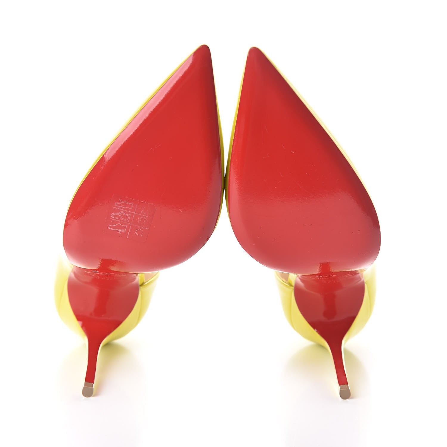 Christian Louboutin Patent Iriza 100 Pumps 37.5 Mimosa 7 of 7