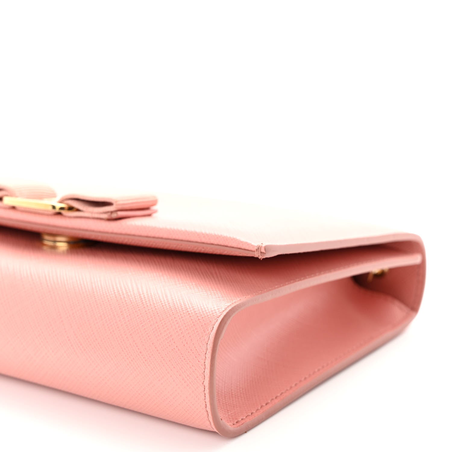 Salvatore Ferragamo Hammered Calfskin Mini Miss Vara Bow Chain Bag Pink 9 of 12