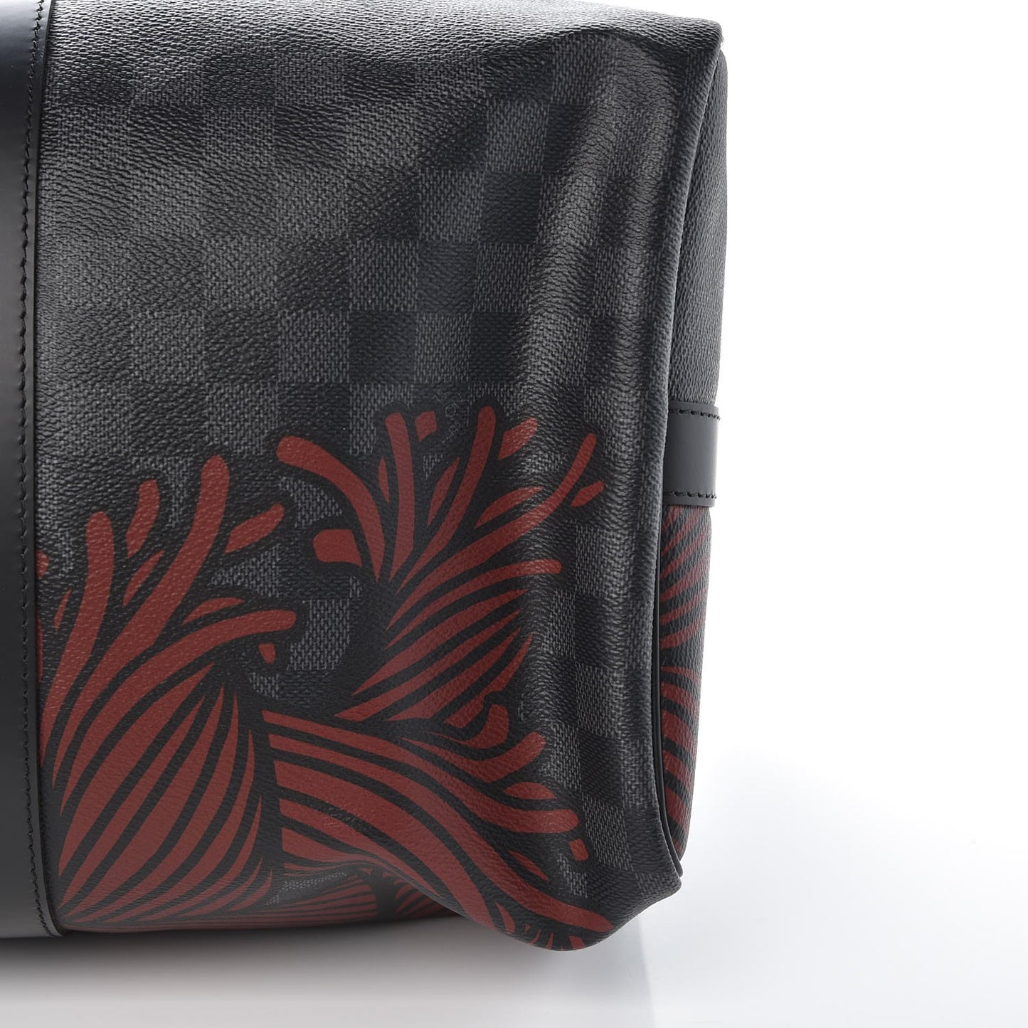 Damier Graphite Rope Keepall Bandouliere 45 Red