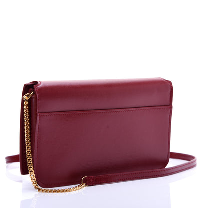 Saint Laurent Smooth Calfskin Monogram Phone Holder Crossbody Opyum Red 2 of 10