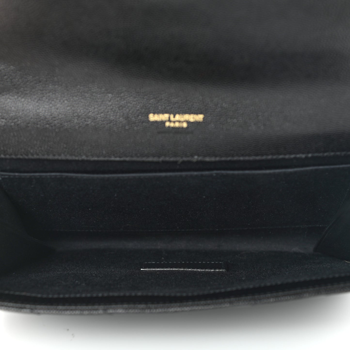 Grain De Poudre Matelasse Chevron Monogram Envelope Clutch Black