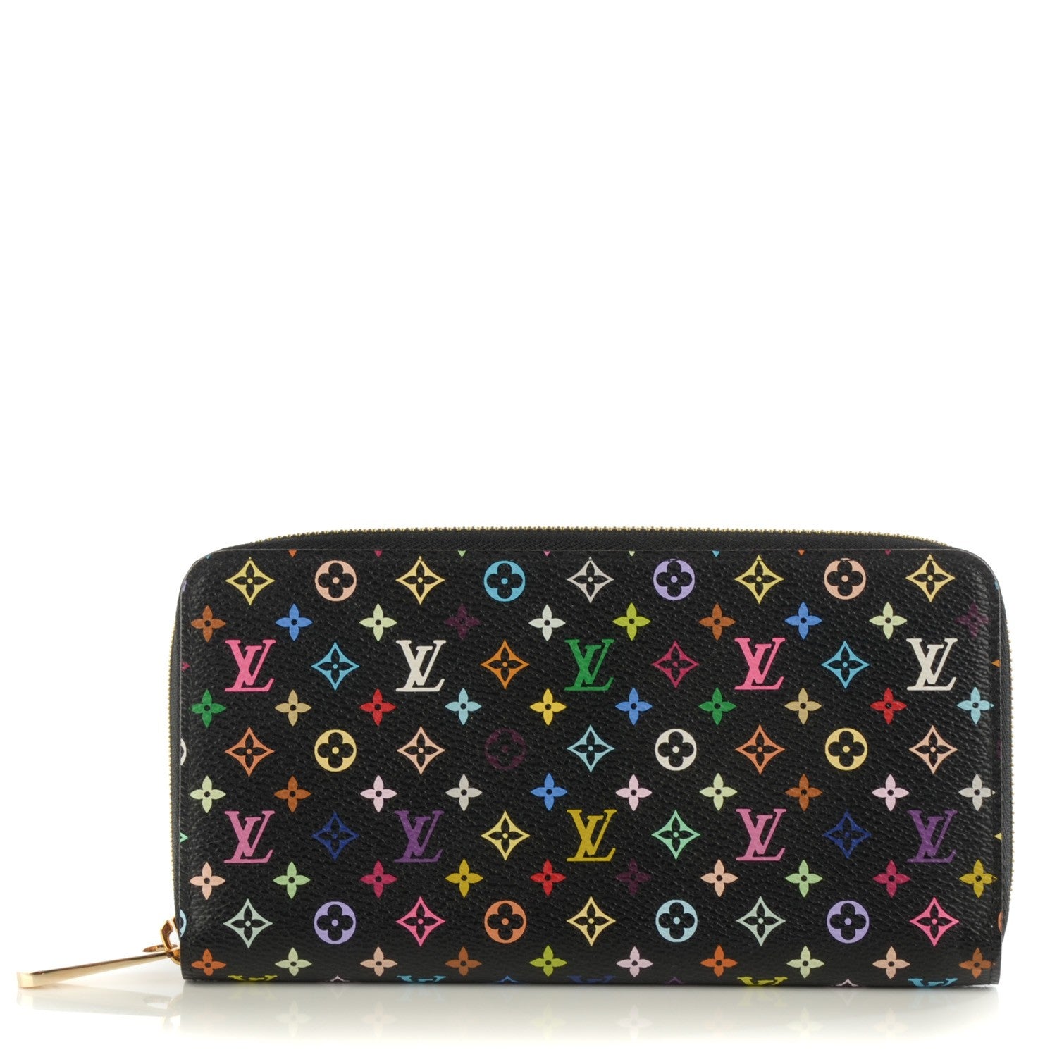 Louis Vuitton Monogram Multicolor Zippy Wallet Black Violet 1 of 7
