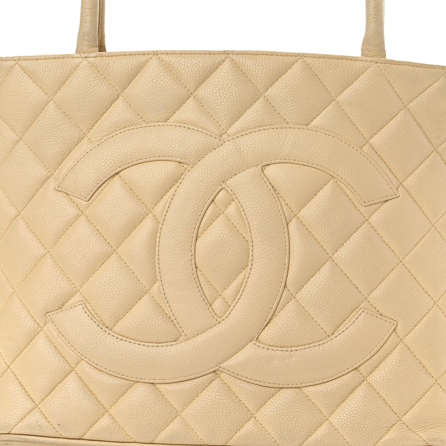 Chanel Caviar Quilted Medallion Tote Light Beige 9 of 18