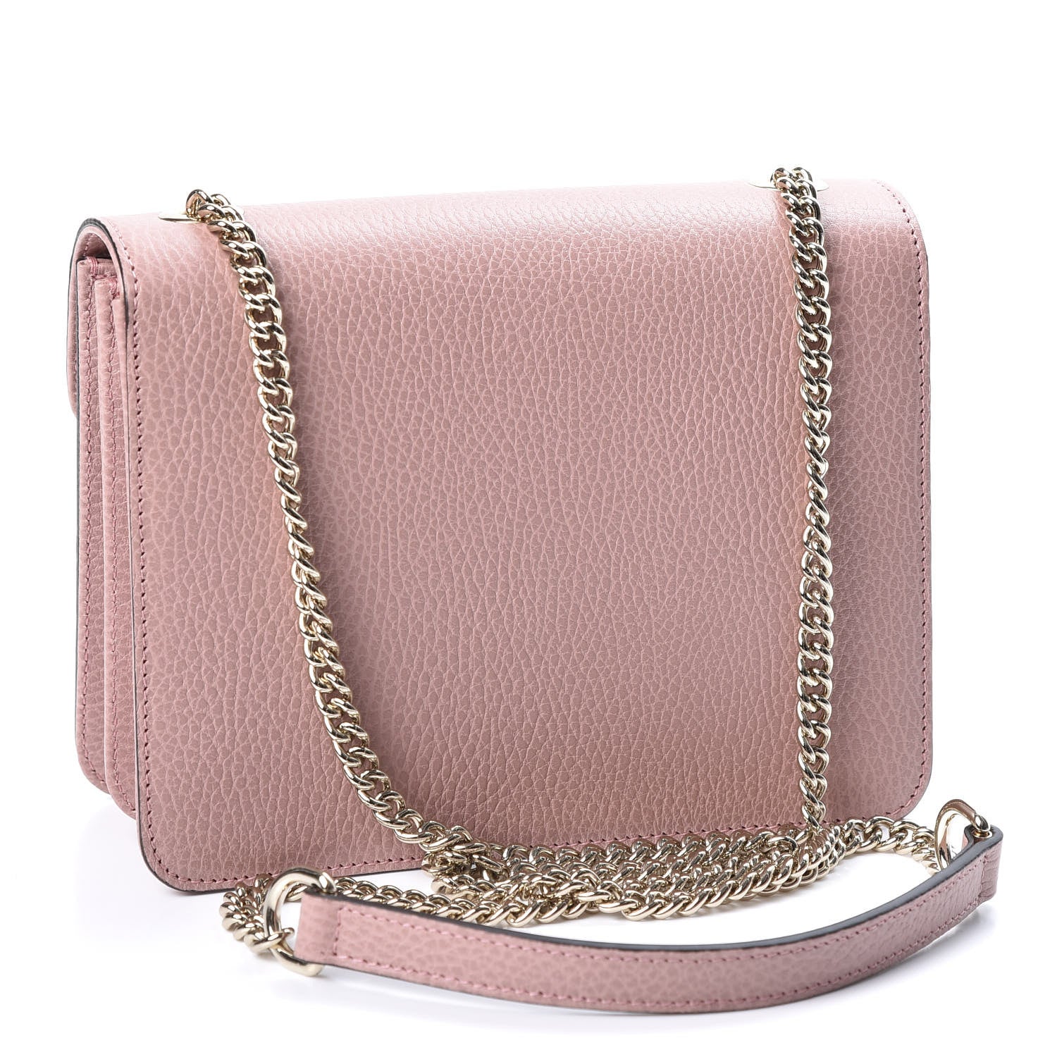 Gucci Dollar Calfskin Small Interlocking G Shoulder Bag Soft Pink 2 of 9