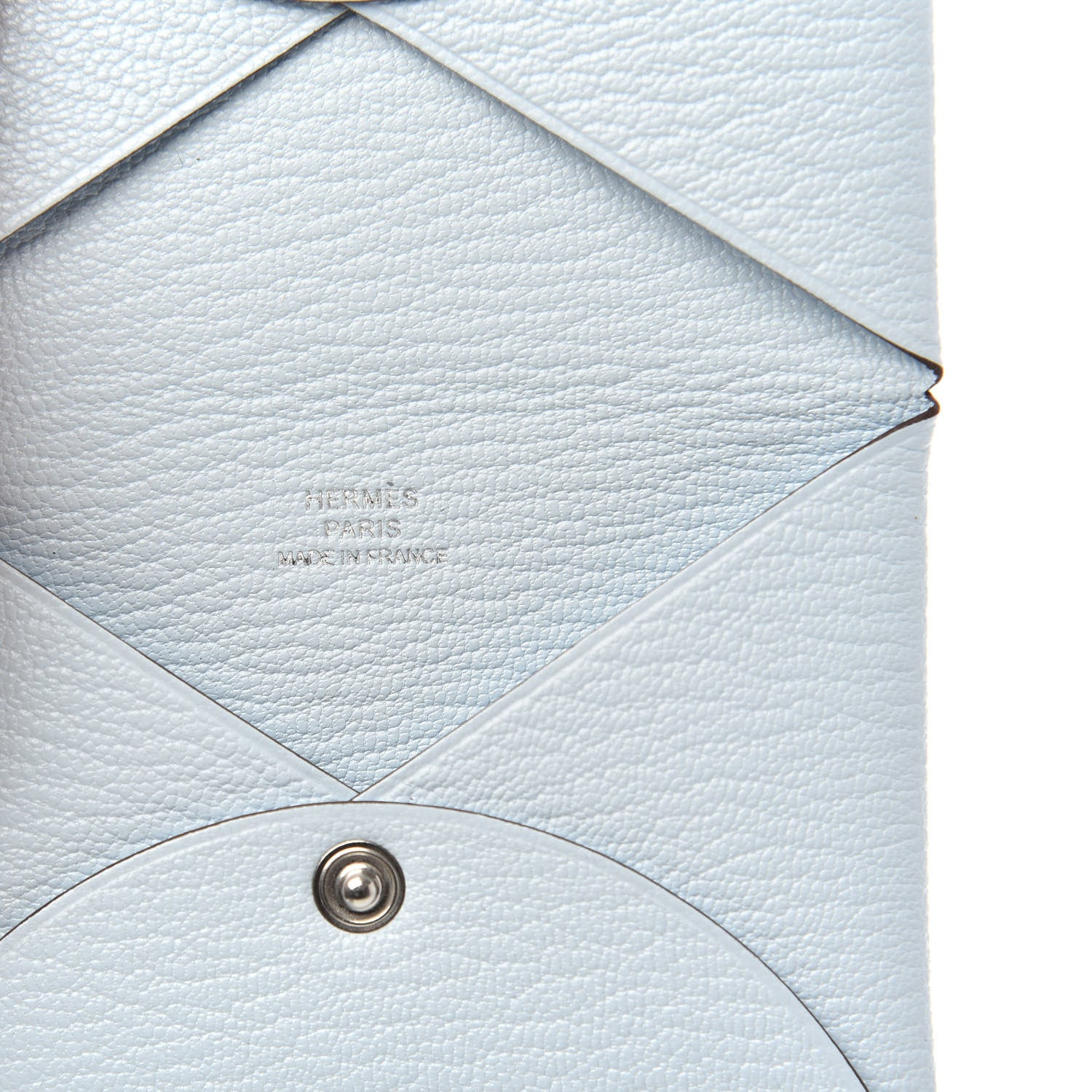 Hermes Chevre Mysore Calvi Card Case Bleu Brume 6 of 8