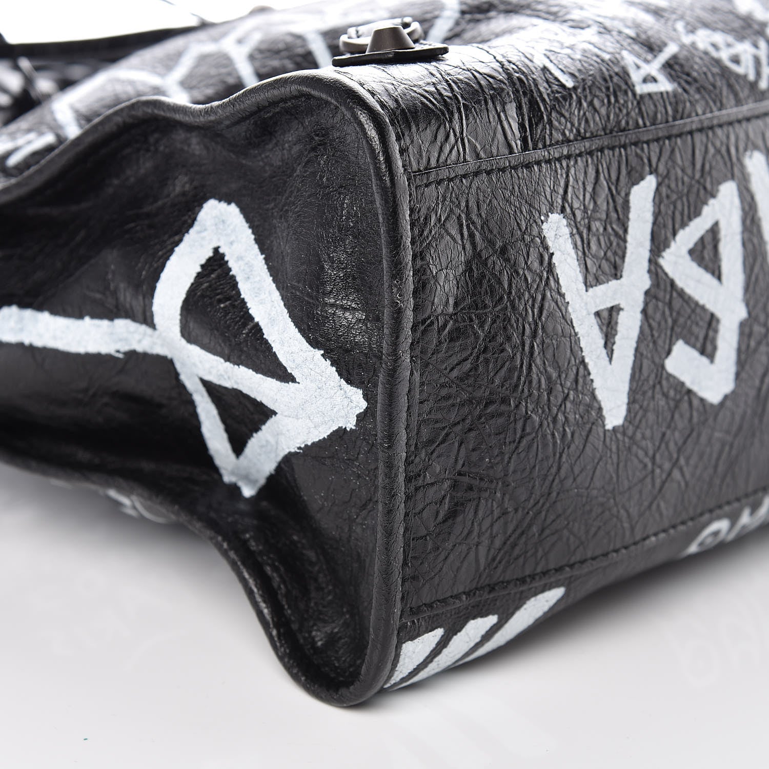 Balenciaga Agneau Arena Graffiti All Over Classic Hardware City Black White 10 of 11