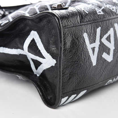 Balenciaga Agneau Arena Graffiti All Over Classic Hardware City Black White 10 of 11