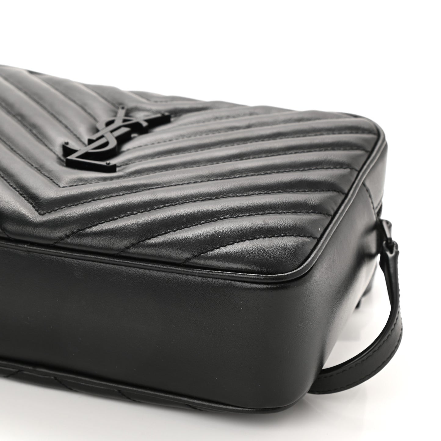 Calfskin Matelasse Monogram Lou Camera Bag Black