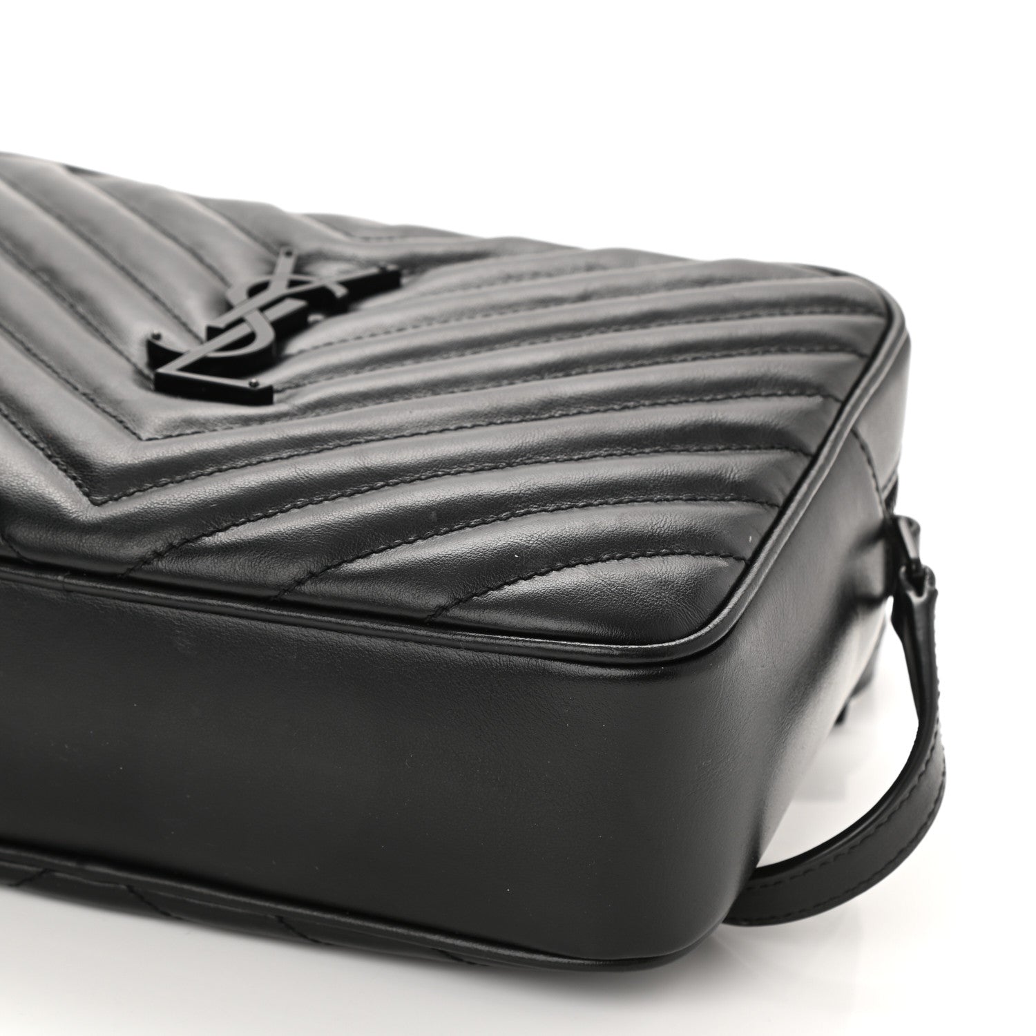 Saint Laurent Calfskin Matelasse Monogram Lou Camera Bag Black 8 of 9