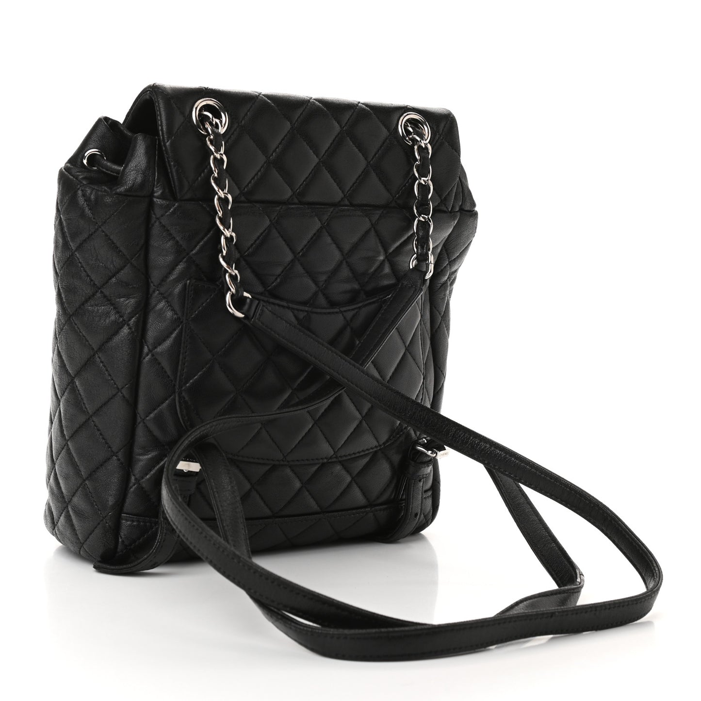 Lambskin Quilted Small Urban Spirit Backpack Black