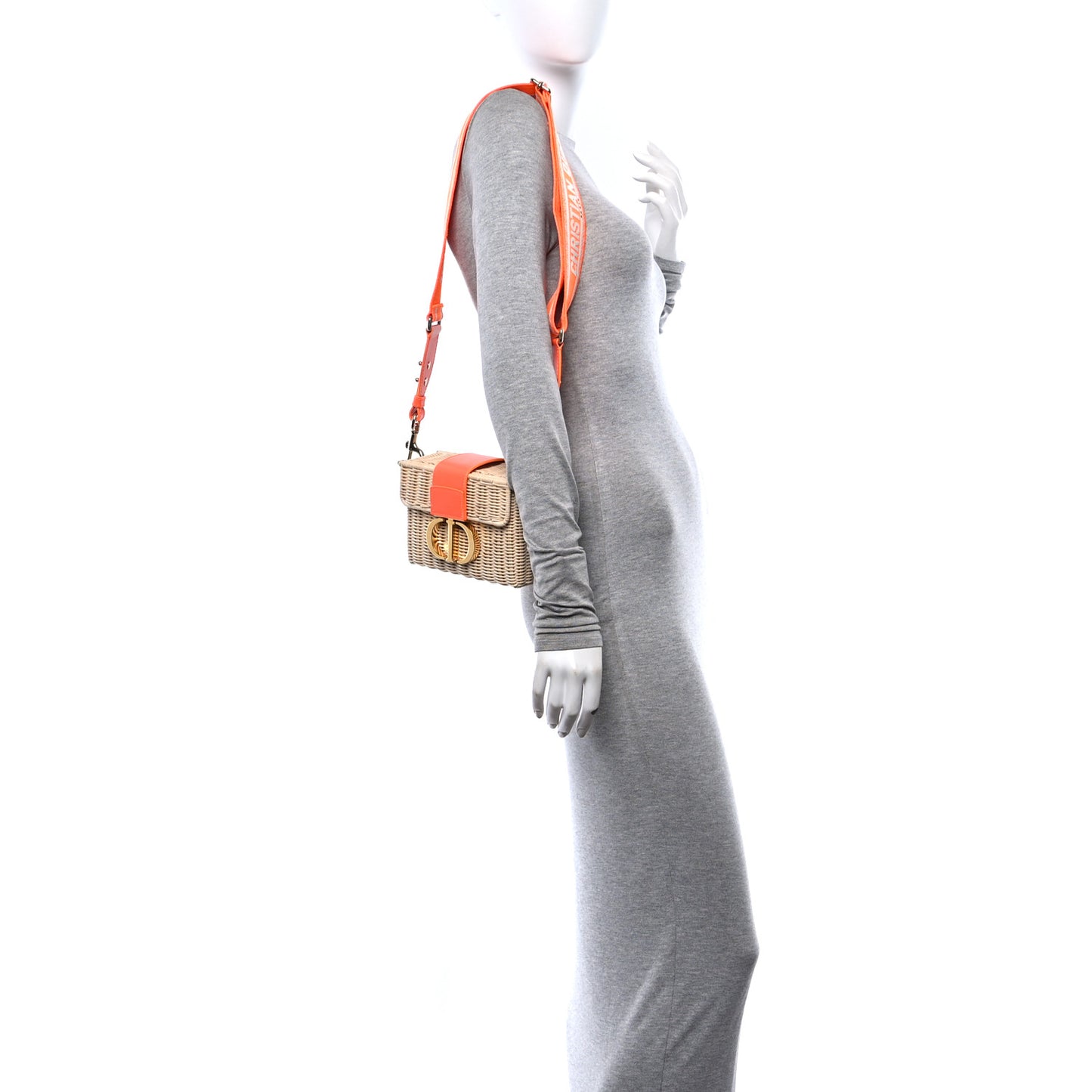 Wicker Oblique 30 Montaigne Box Bag Fluorescent Orange
