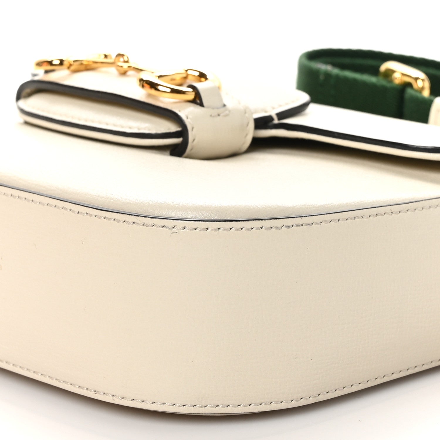 Gucci Azalea Calfskin Web Mini Horsebit 1955 Shoulder Bag Mystic White 11 of 11