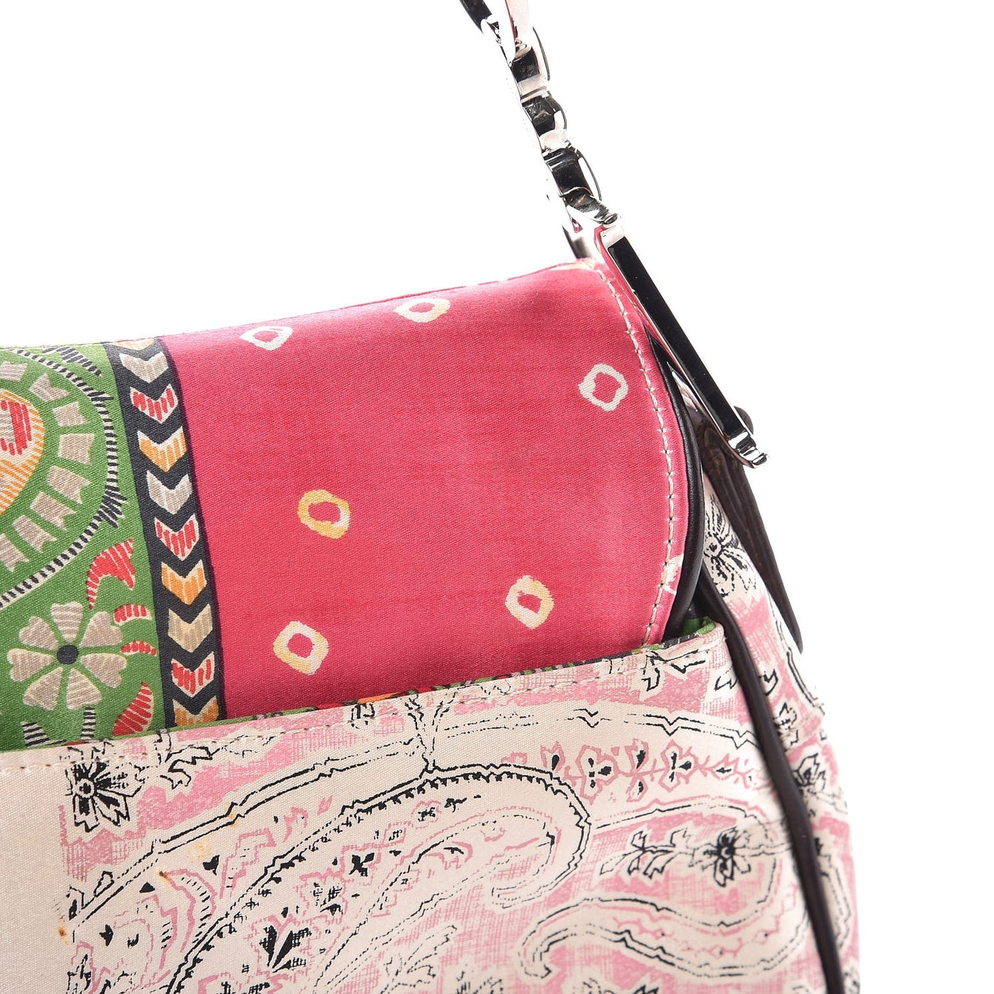 Silk Paisley Saddle Bag Multicolor