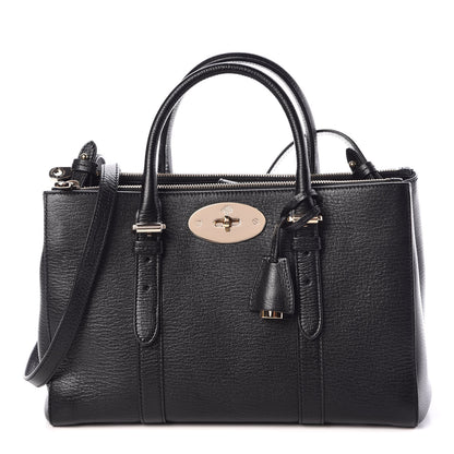 Mulberry Shiny Goatskin Small Bayswater Double Zip Tote Black 1 of 8