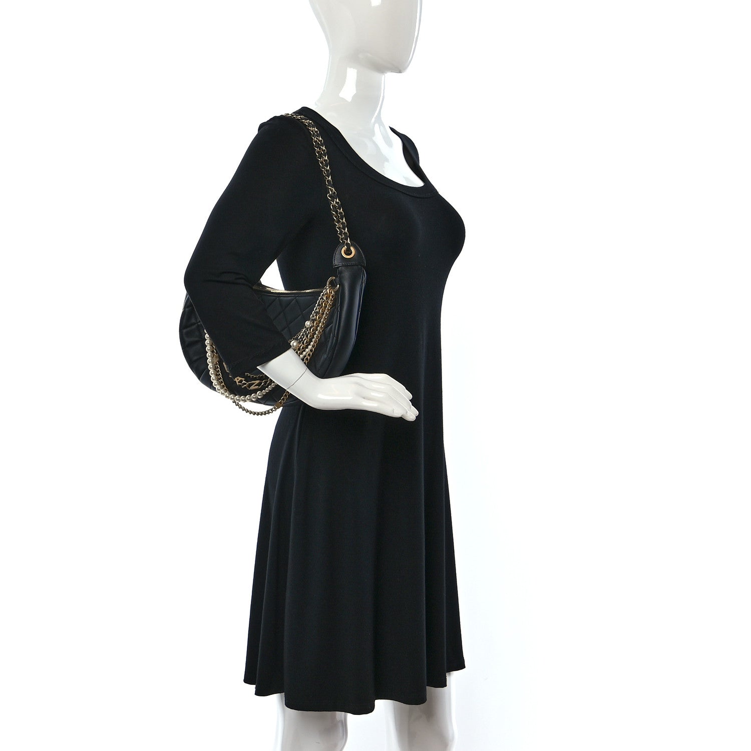Chanel Lambskin Quilted All About Chains Hobo Black 2 of 12
